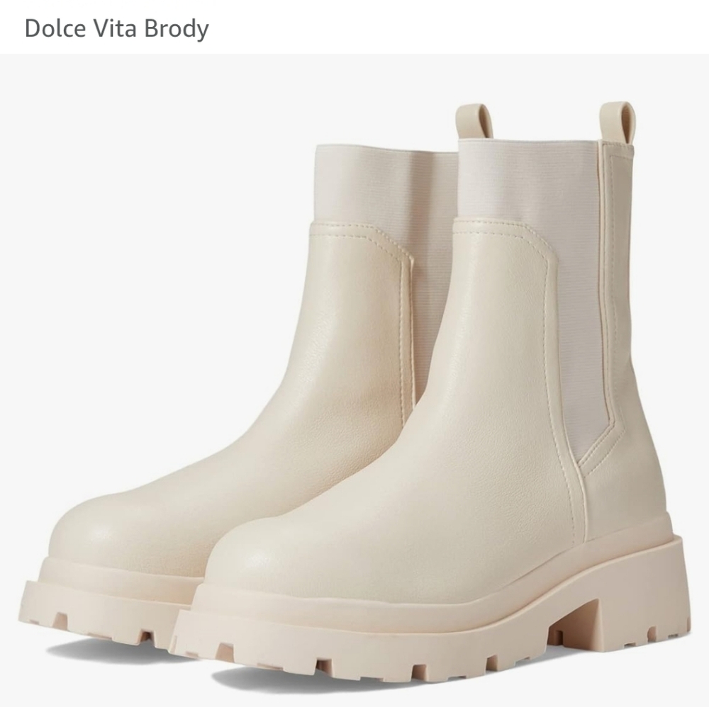 Dolce Vita Brody women's ankle boots, size 6 in bone color